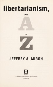 Libertarianism from A to Z